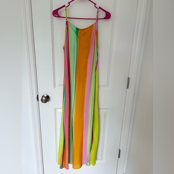 CIKA DRESS BY FRNCH-From Evergreen Clothing. ***Retail $105*** Diagonal rainbow - Picture 8 of 9